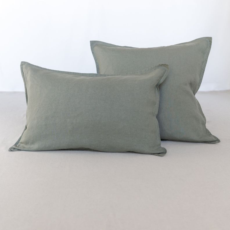 Funda Cojín Lino Lyra - Khaki / 55x55-1