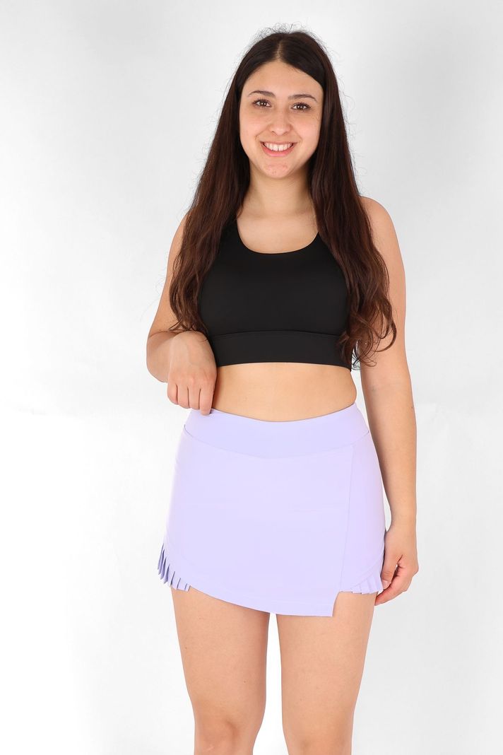 Falda Short con bolsillo Plisada Deportiva Mujer Gym - Elasticado Premium-3