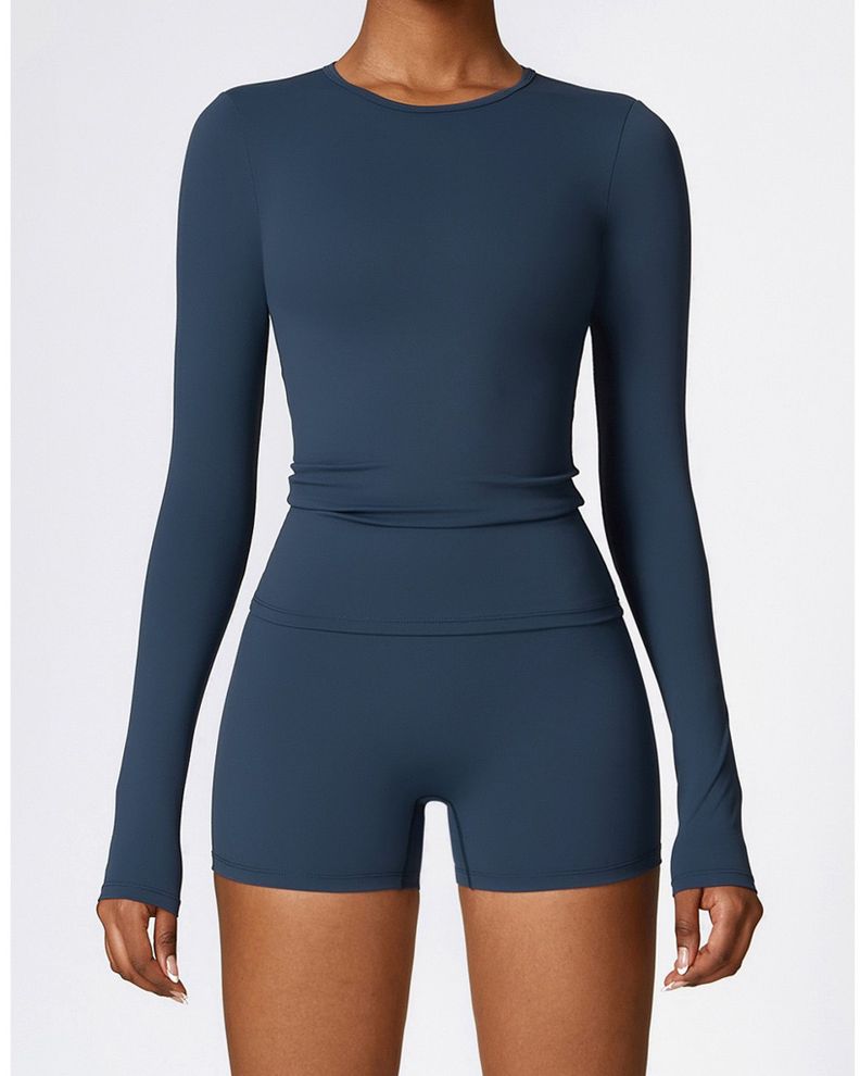 Polera Deportiva Slim Fit Manga Larga - Silueta Modeladora