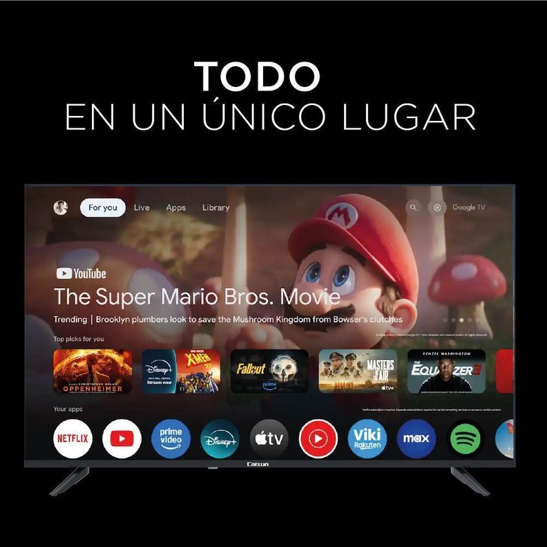 Smart TV Caixun LED 50" UHD 4K Karaoke Google TV C50VSUG-3