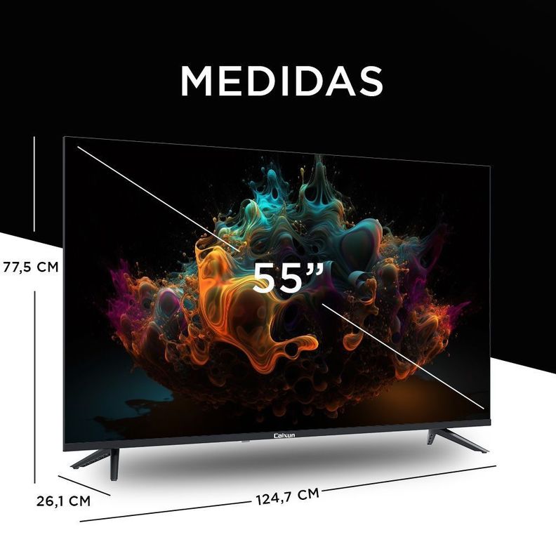Smart TV Caixun LED 55" UHD 4K Google TV C55V1UG-3