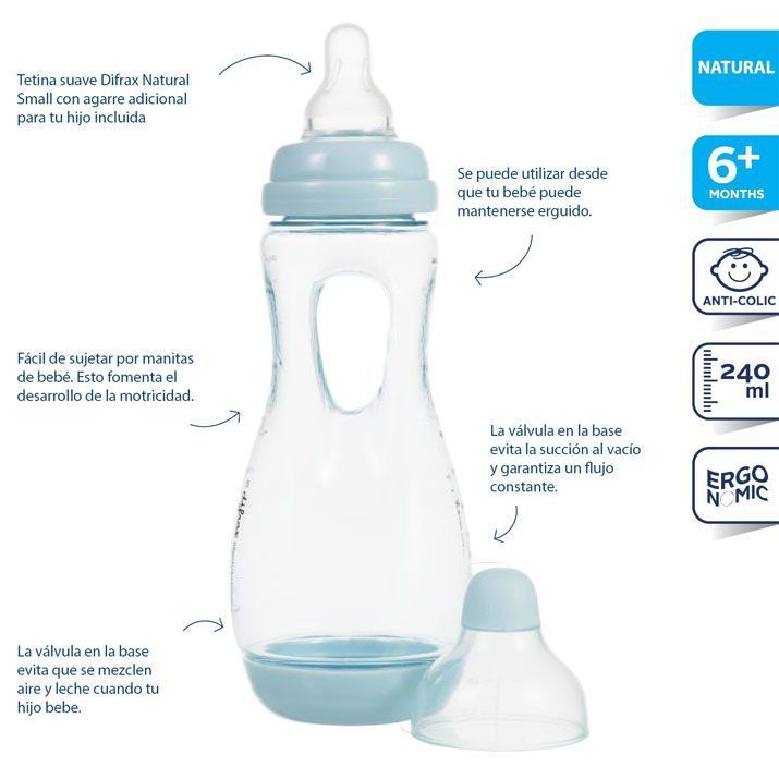 Mamadera Anticólicos Agarre Fácil Natural 240 Ml Fucsia-2