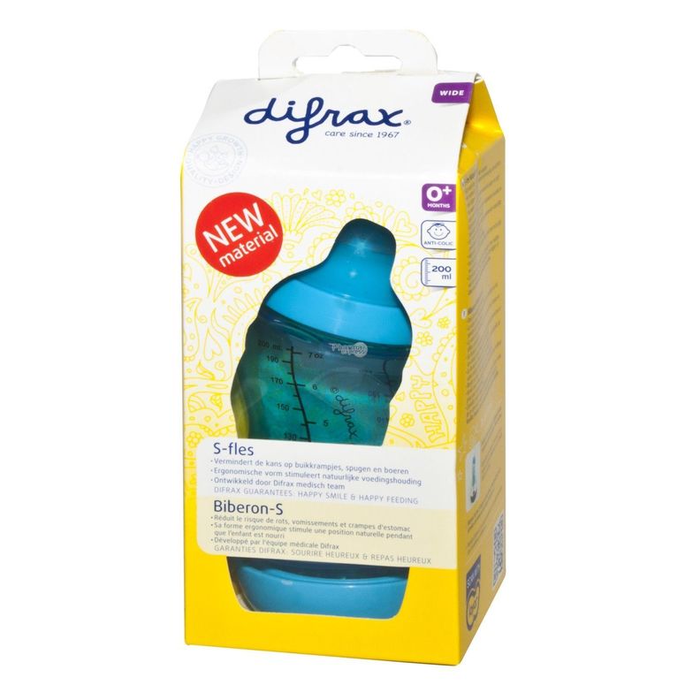 Mamadera Anticólicos Ancha 200 Ml Celeste-1