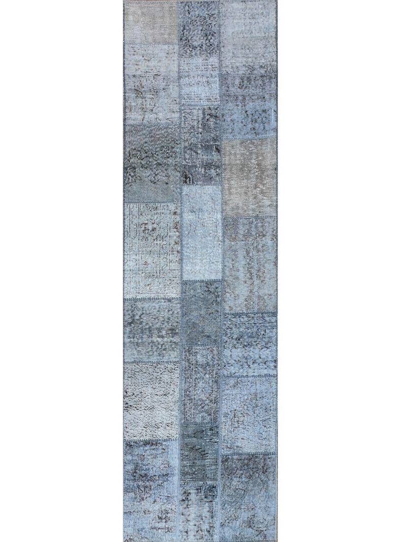 Alfombra Persa de Lana, Patchwork Vintage de 3.50 x 0.80 mts, AA078-0