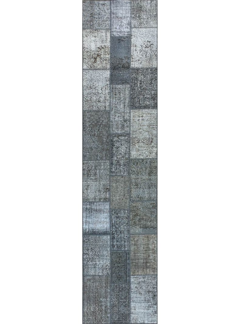 Alfombra Persa de Lana, Patchwork Vintage de 4.00 x 0.80 mts, AA027-0