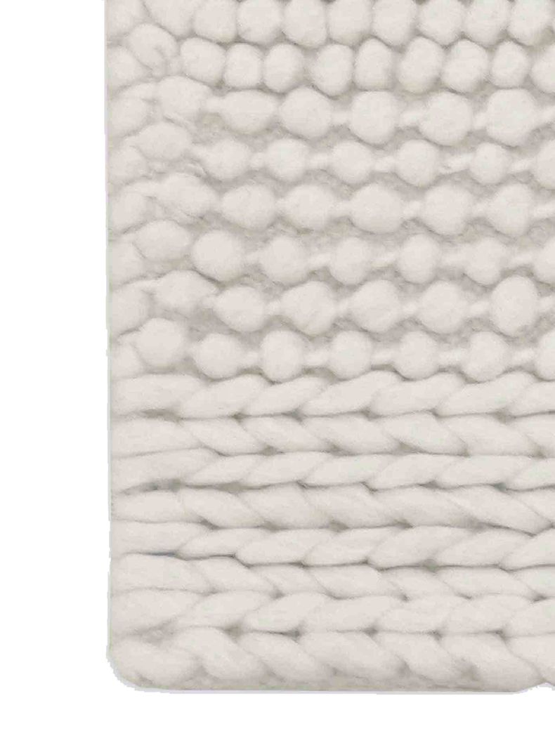 Alfombra de Lana Blanca Woolen nomad 2.40 x 1.70 mts, 0037-2