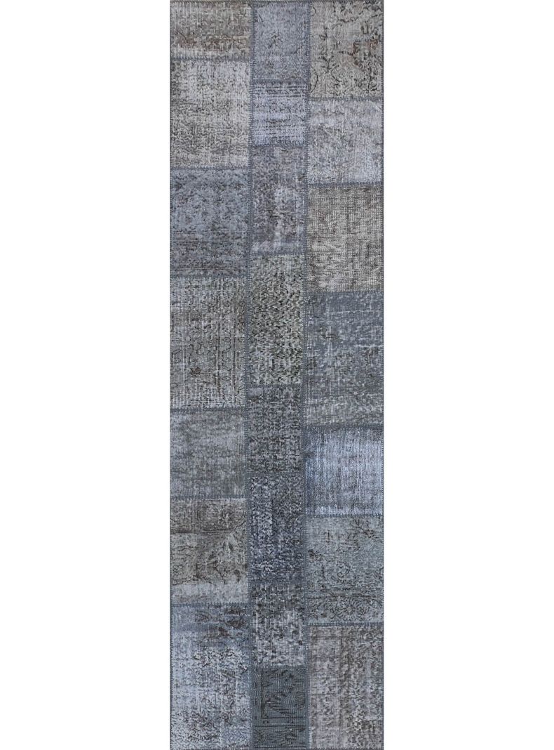 Alfombra Persa de Lana, Patchwork Vintage de 3.50 x 0.80 mts, AA022-0