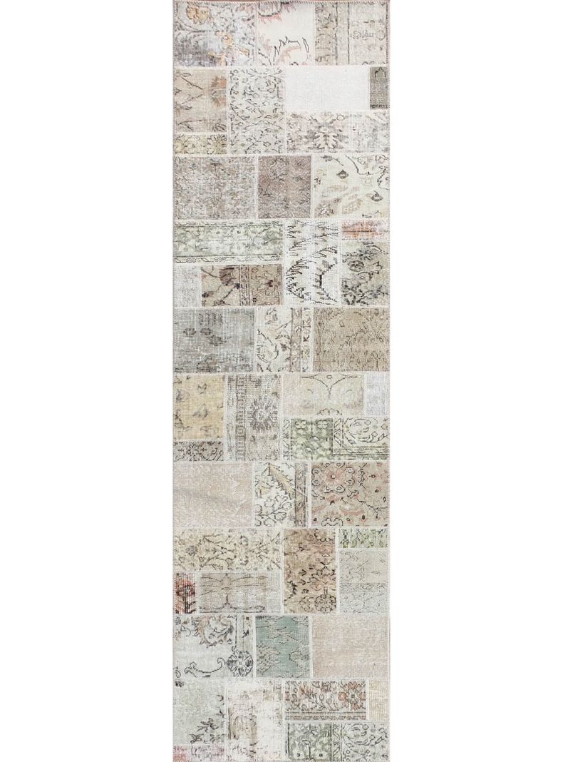 Alfombra Persa de Lana, Patchwork Estambul de 3.50 x 0.80 mts, AA015-0