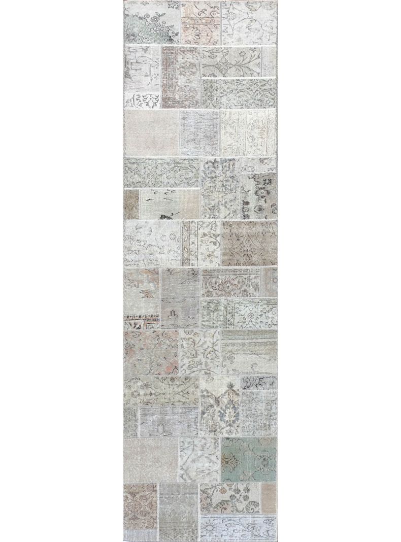 Alfombra Persa de Lana, Patchwork Estambul de 3.50 x 0.80 mts, AA076-0