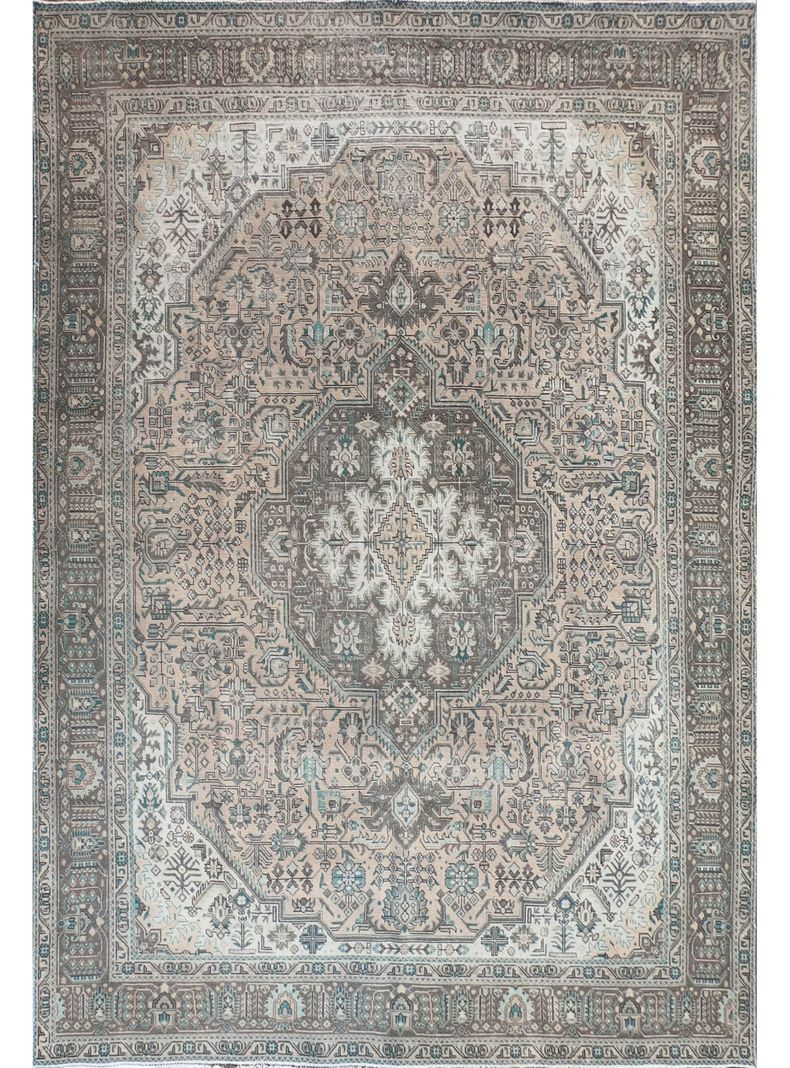 Alfombra Persa Vintage de Lana de 3.70 x 2.90 mts, AA116-0