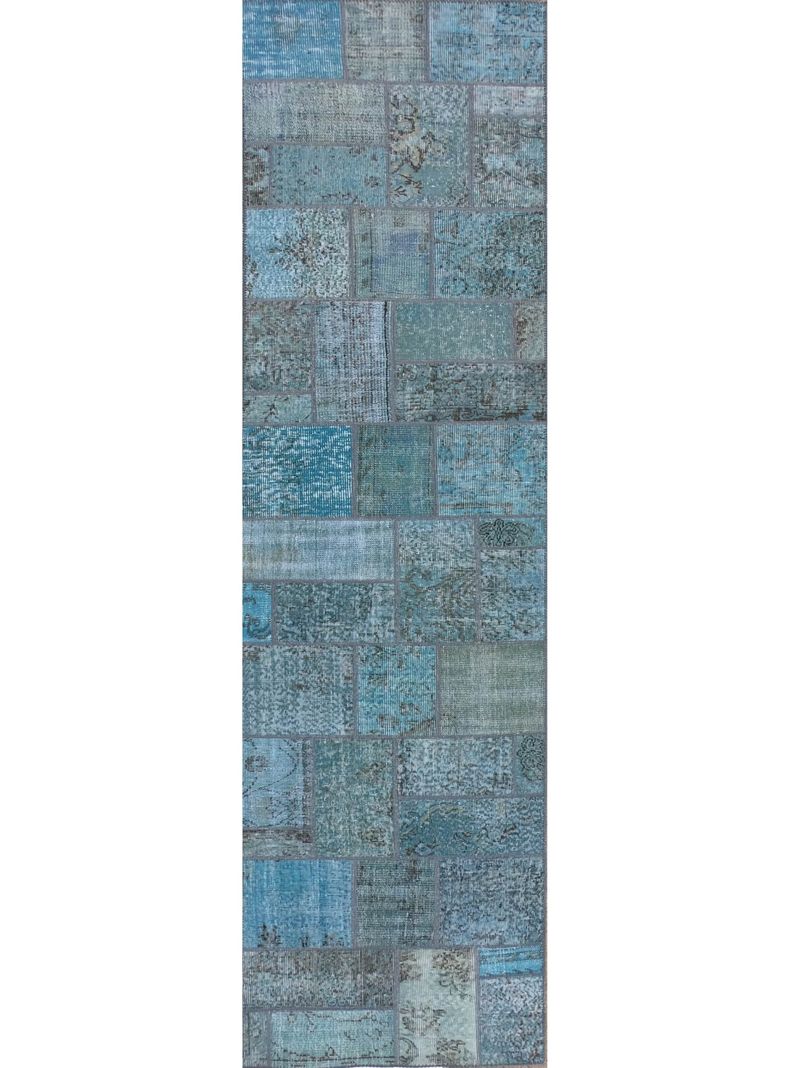 Alfombra Persa de Lana, Patchwork Estambul de 3.50 x 0.80 mts, AA014-0