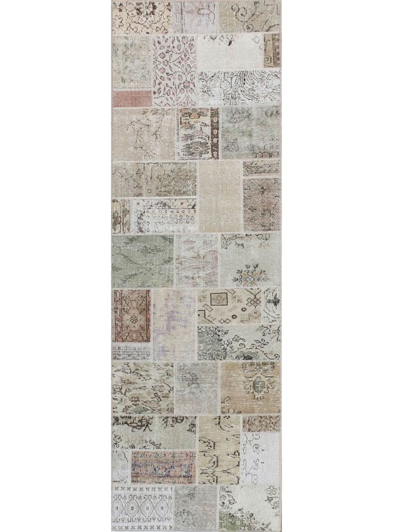 Alfombra Persa de Lana, Patchwork Estambul de 3.00 x 0.80 mts, AA005-0