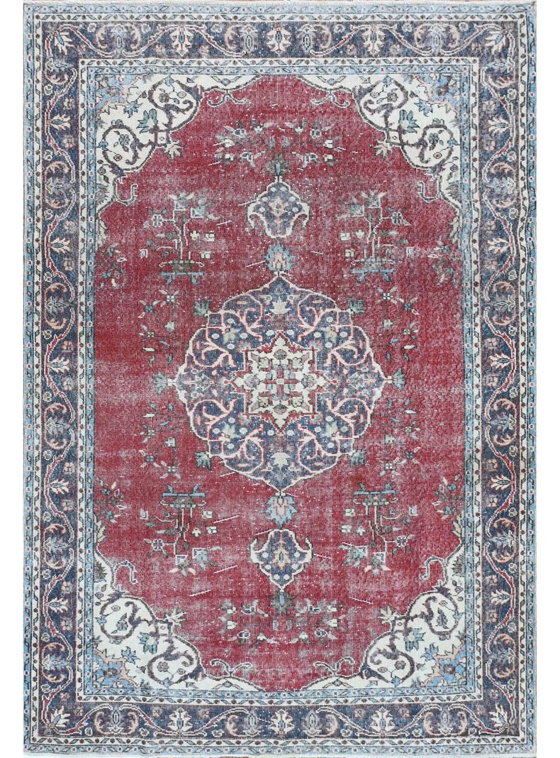 Alfombra Persa Vintage de Lana de 3.10 x 1.90 mts, AA047-0