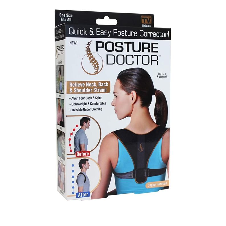 Corrector De Postura Ajustable Clavicula Columna Practico-4
