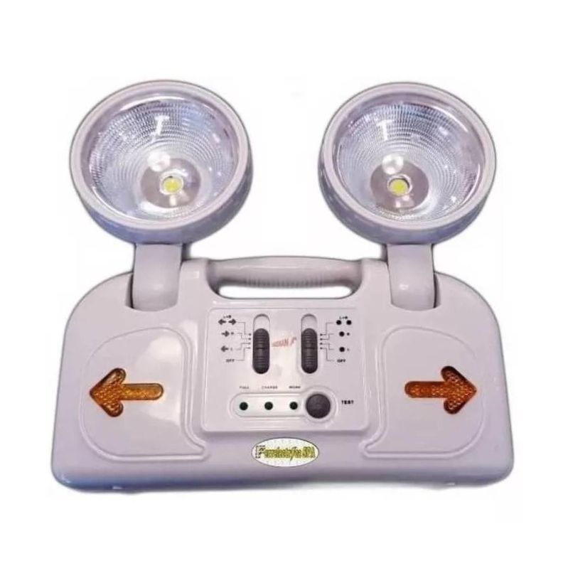 Lampara De Emergencia 2 Focos LED 10W Blanco-0