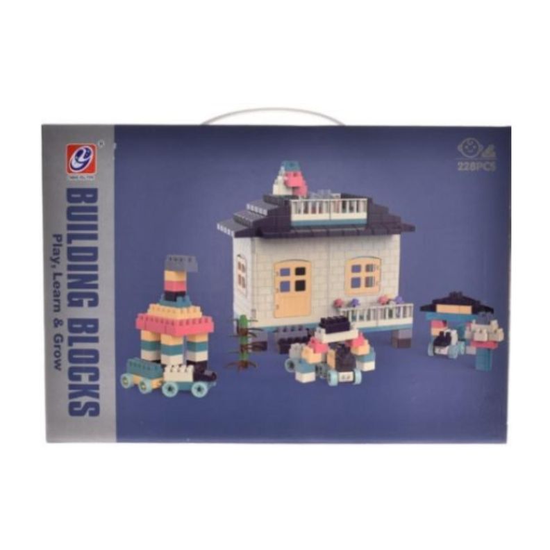 Juguete Set De Bloques Armables 228 Piezas Infantil Blanco