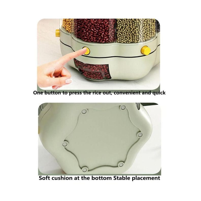 Dispensador De Granos Cereales Nueces Giratorio Cocina-1