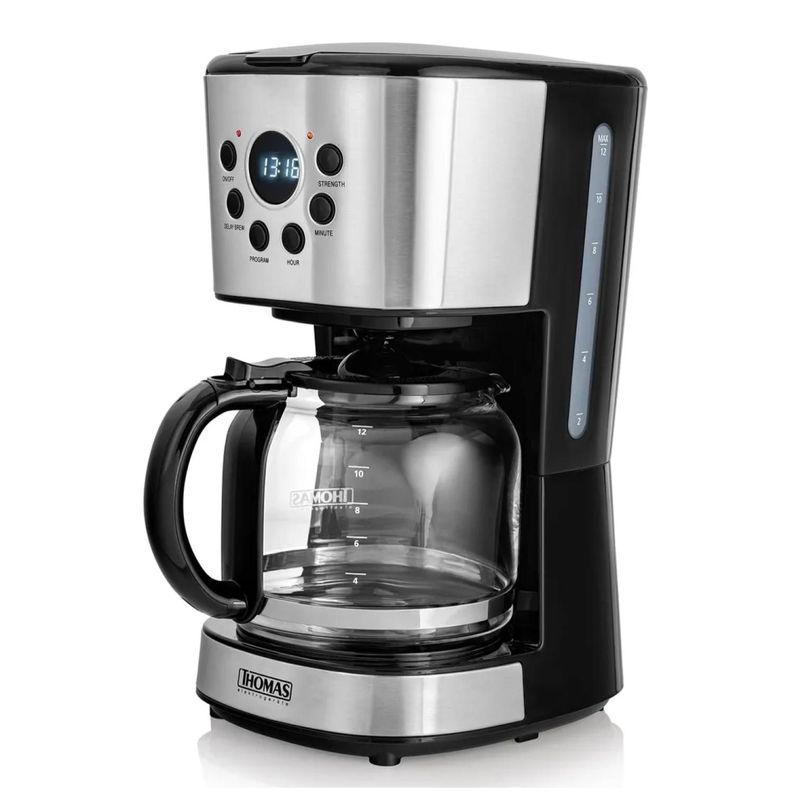 Cafetera Electrica 1.8L 900W Jarra De Vidrio Th-141DI-0