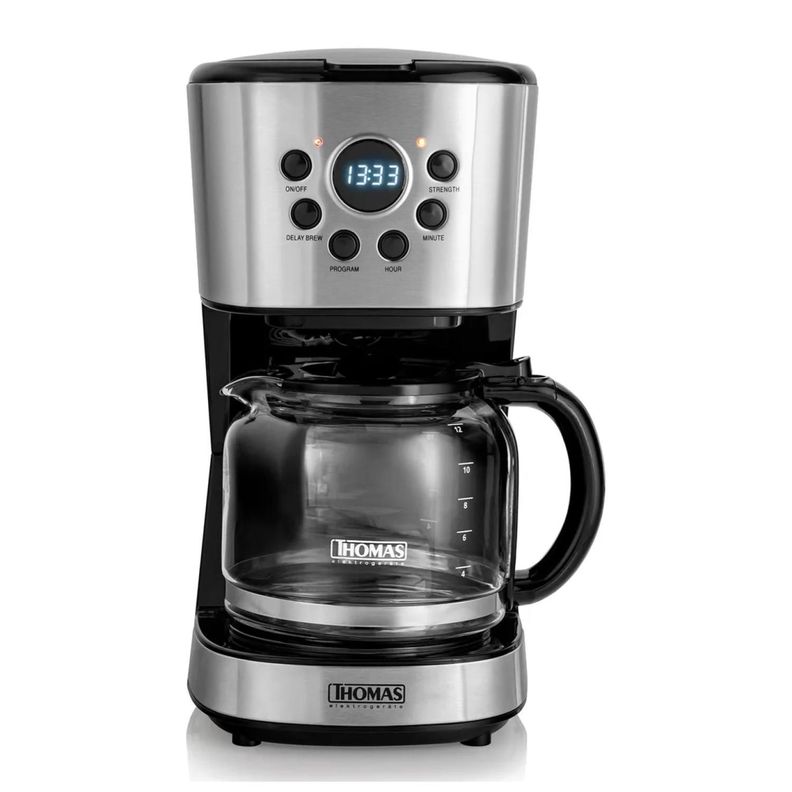 Cafetera Electrica 1.8L 900W Jarra De Vidrio Th-141DI-1