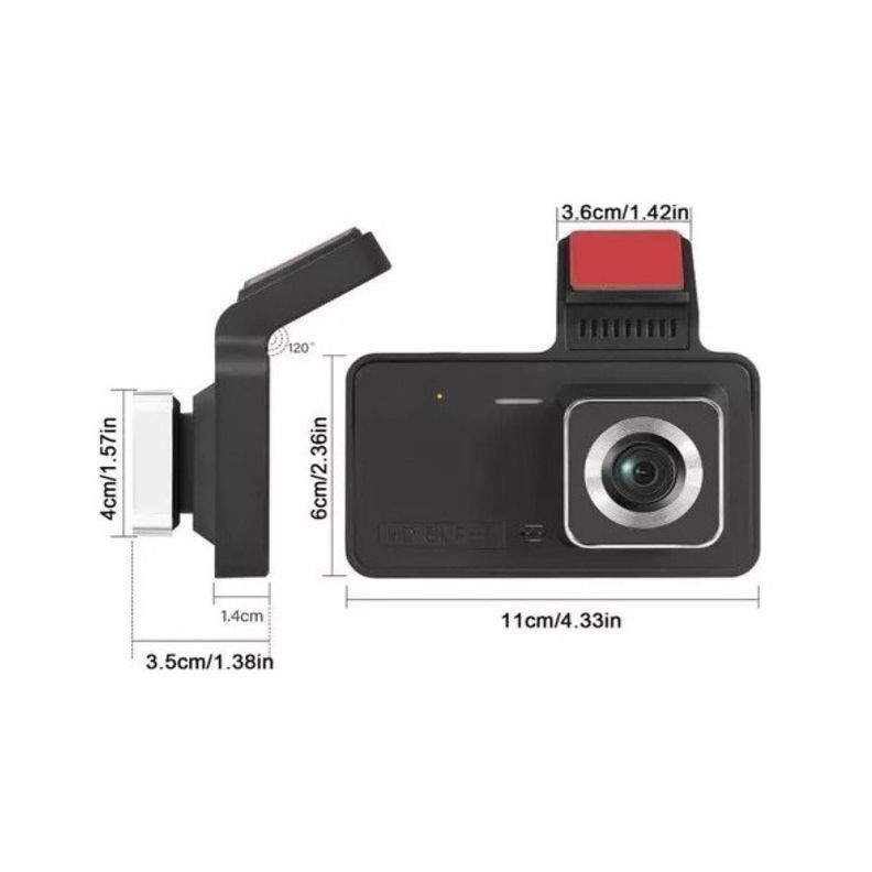 Camara De Auto Dual Trasera Delantera HD Vision Nocturna-1