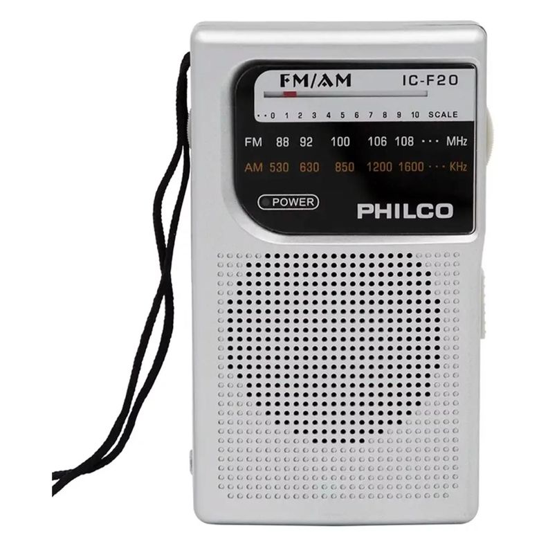 Radio De Bolsillo Retro AM FM Gris ICF-20