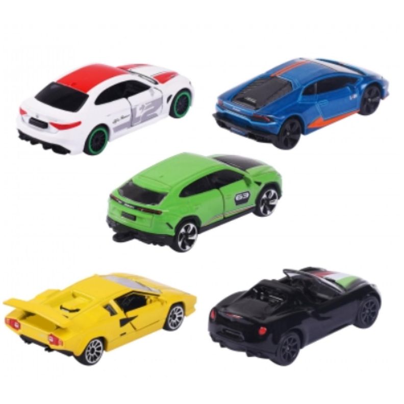Juguete Pack 5 Autos 1:64 Dream Cars Italy Infantil Amarillo