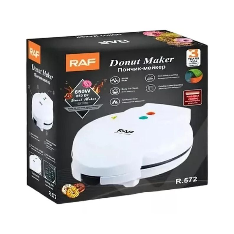 Maquina Para Hacer 7 Mini Donas 850W Antiadherente R572-4