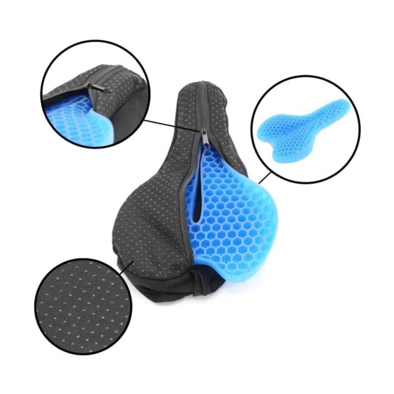 Funda De Cojin Sillin Ergonomico Acolchado Gel Para Bicicleta-0