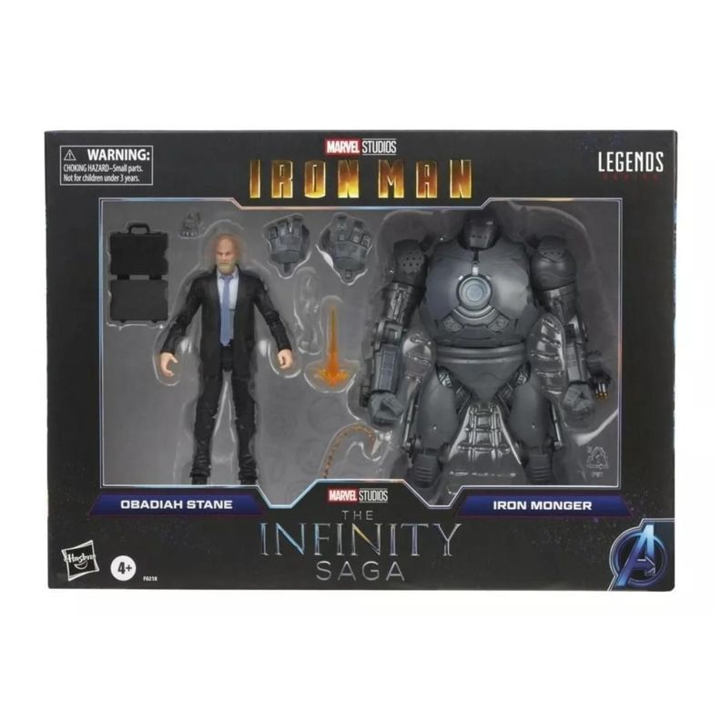Juguete Figuras Iron Monger Y Obadiah Stane Infinity Saga Negro