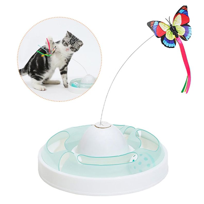 Juguete Interactivo Varita Y Pelota Para Gatos Mascotas-0