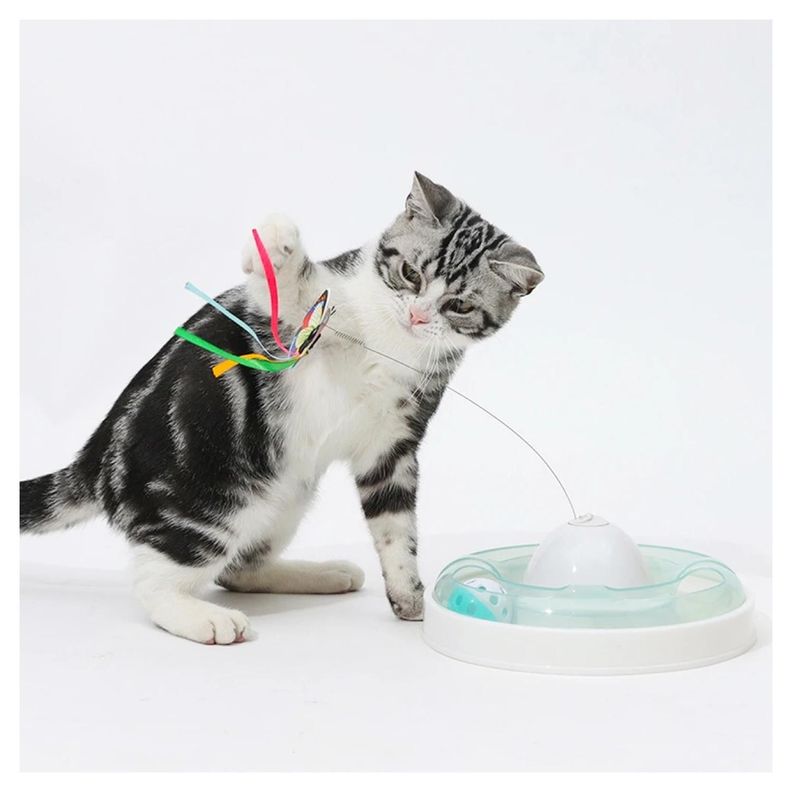 Juguete Interactivo Varita Y Pelota Para Gatos Mascotas-1