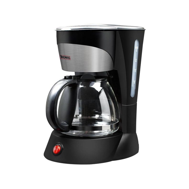 Cafetera Electrica Con Jarra De Vidrio 800W Negra TH-130-0
