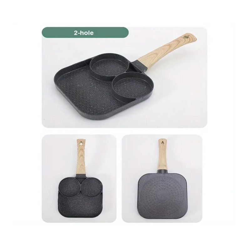 Sarten Antiadherente 3 Secciones Multiusos Negro 45x45x15cm-3