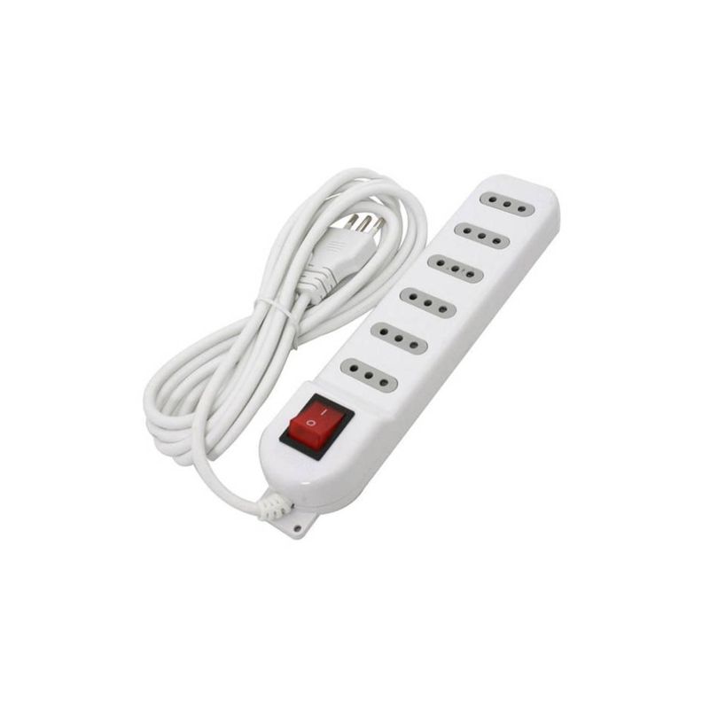 Zapatilla Alargador 3mt 6 Entradas Blanco-2