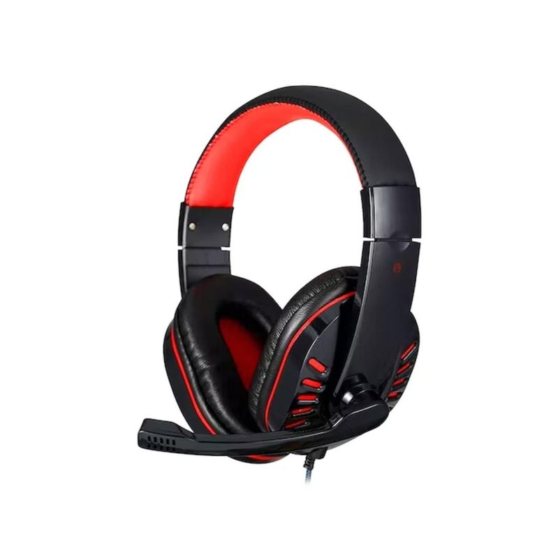 Audifono Gamer Jack 3.5 Ps4 Xbox PC 2Mts Negro Rojo