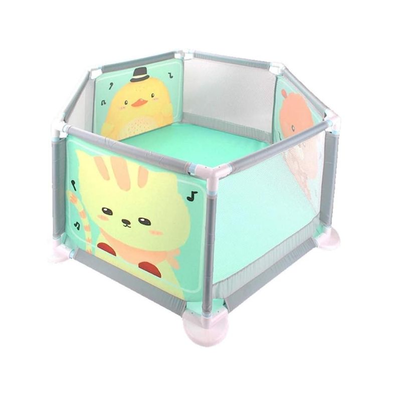 Corral Plegable Con Malla Para Bebe Infantil-0