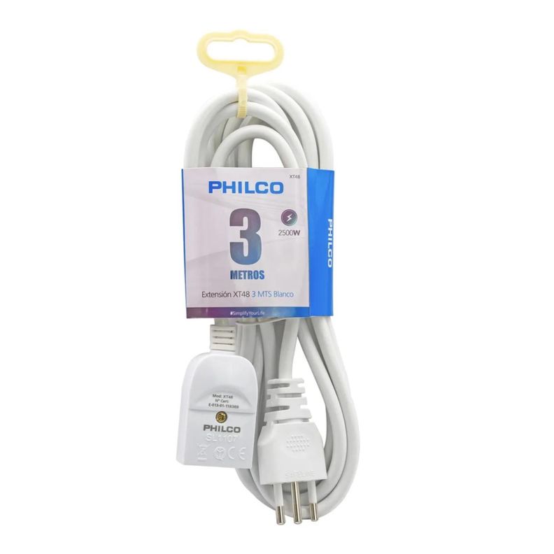 Alargador Extension 3Mts 2500W Blanco XT50