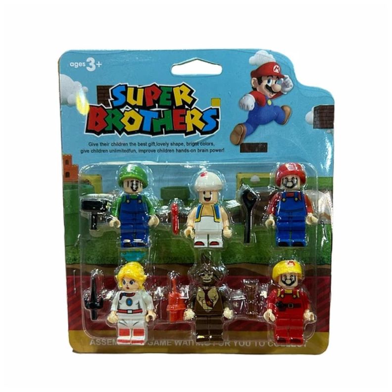 Juguete Set 6 Figuras Mario Bros Con Accesorios-1