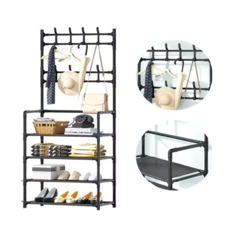 Organizador 4 Niveles Perchero Zapatera 160x75cm-2