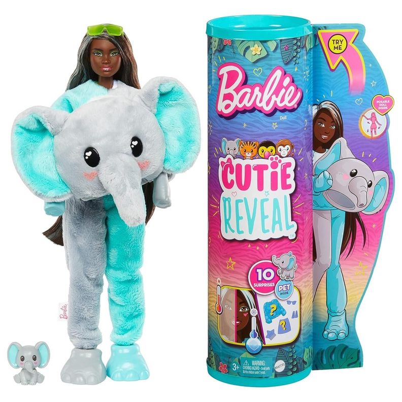 Juguete Figura De Accion Barbie Barbie Cutie Reveal Elefante Barbie-4
