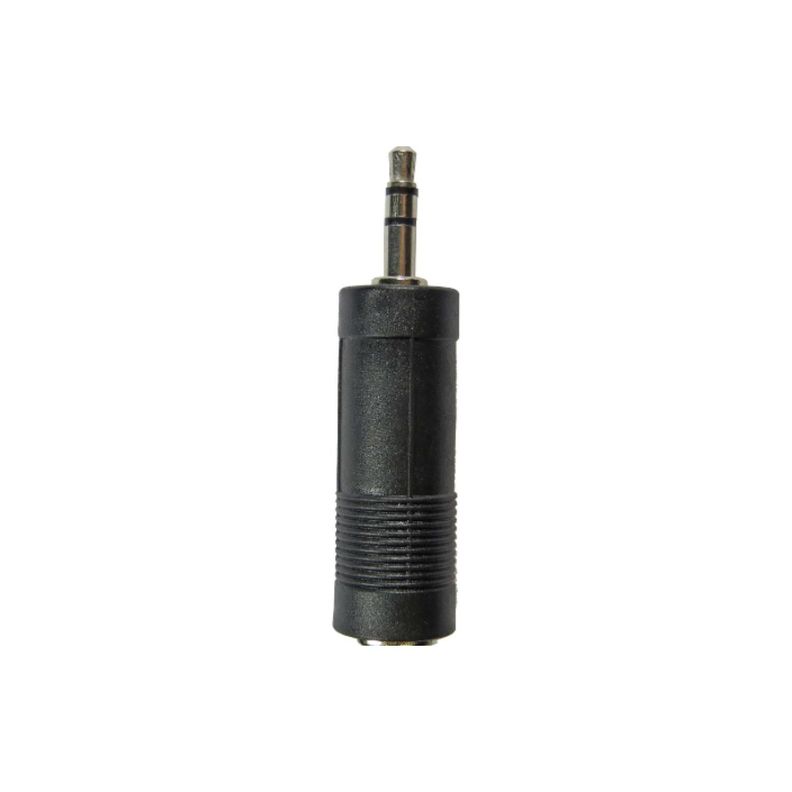 Adaptador De Audio 6.3 Mm Hembra A 3.5 Mm Macho Negro