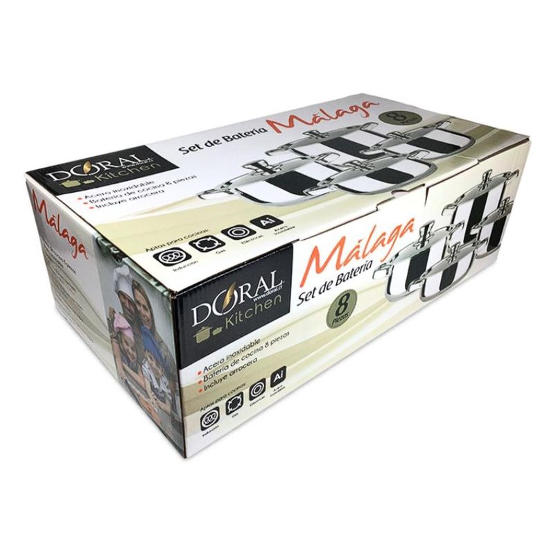 Set De Ollas Bateria De Cocina 8 Piezas Inoxidables-0