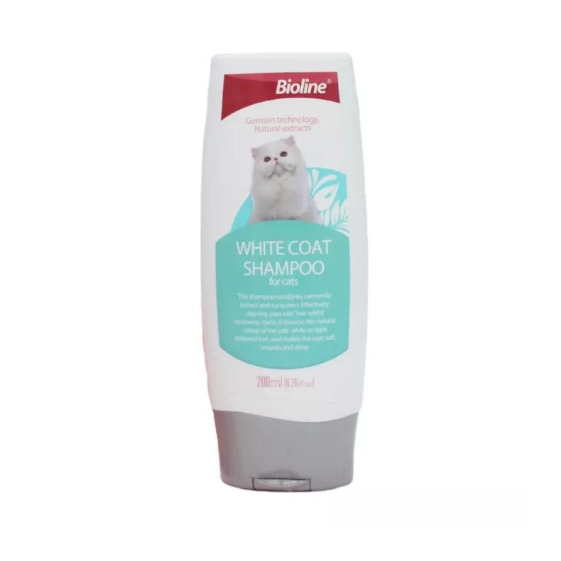 Shampoo Para Gatos Con Pelaje Blanco 200ml Bioline-0