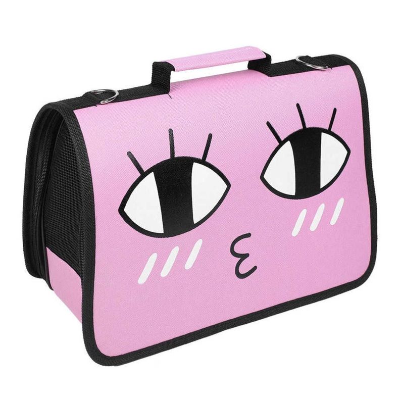 Bolso Transportador De Mascotas Mediano Perro O Gato Viajes Rosado