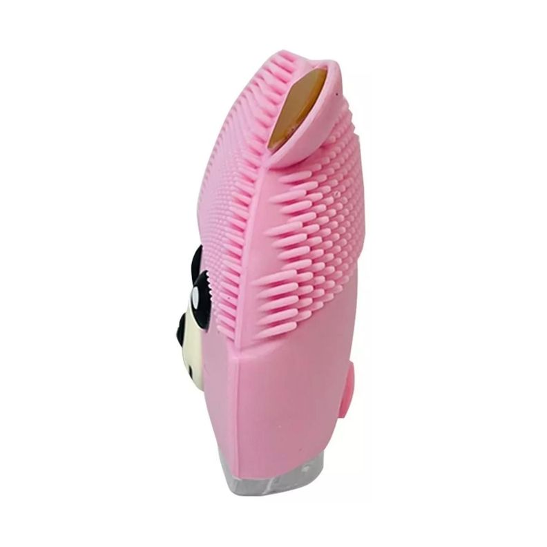 Cepillo Limpieza Facial Sonico De Silicona USB Osito Rosado-2