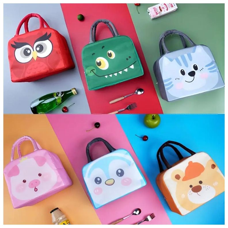 Lonchera Bolsa Termica 23x10x29cm Chanchito Rosa Kawaii-3