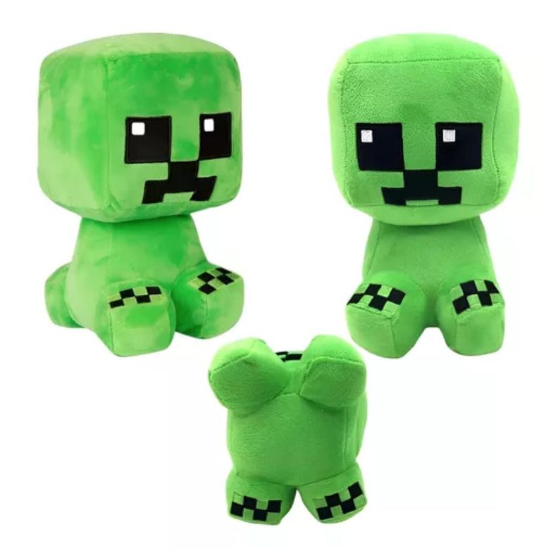 Juguete Peluche Creeper 20cm Verde Minecraft Infantil-3
