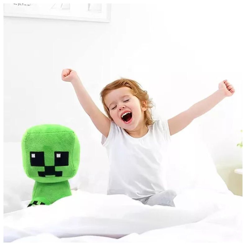 Juguete Peluche Creeper 20cm Verde Minecraft Infantil-4