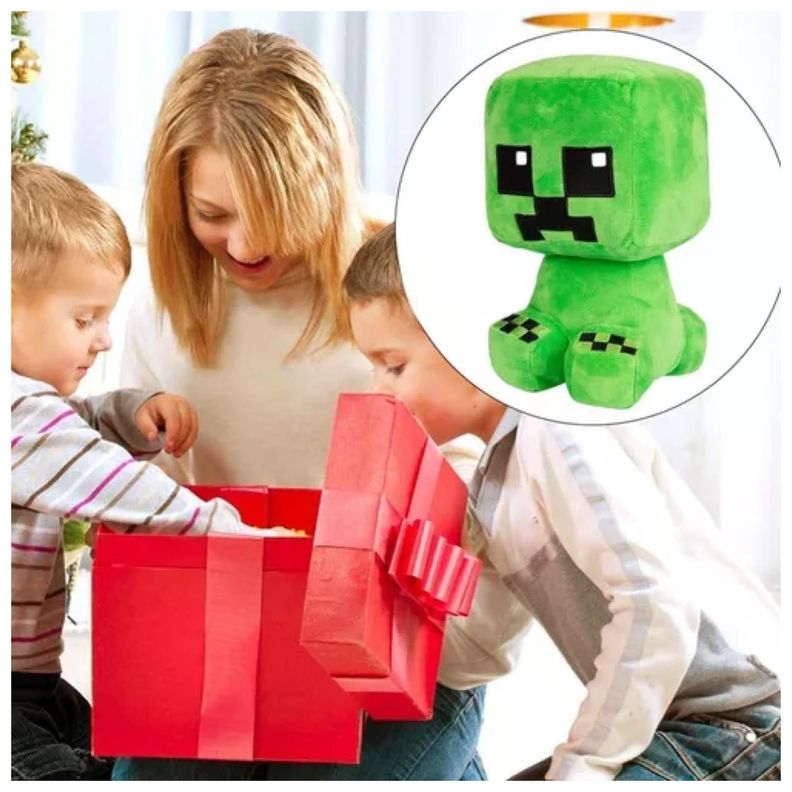 Juguete Peluche Creeper 20cm Verde Minecraft Infantil-5