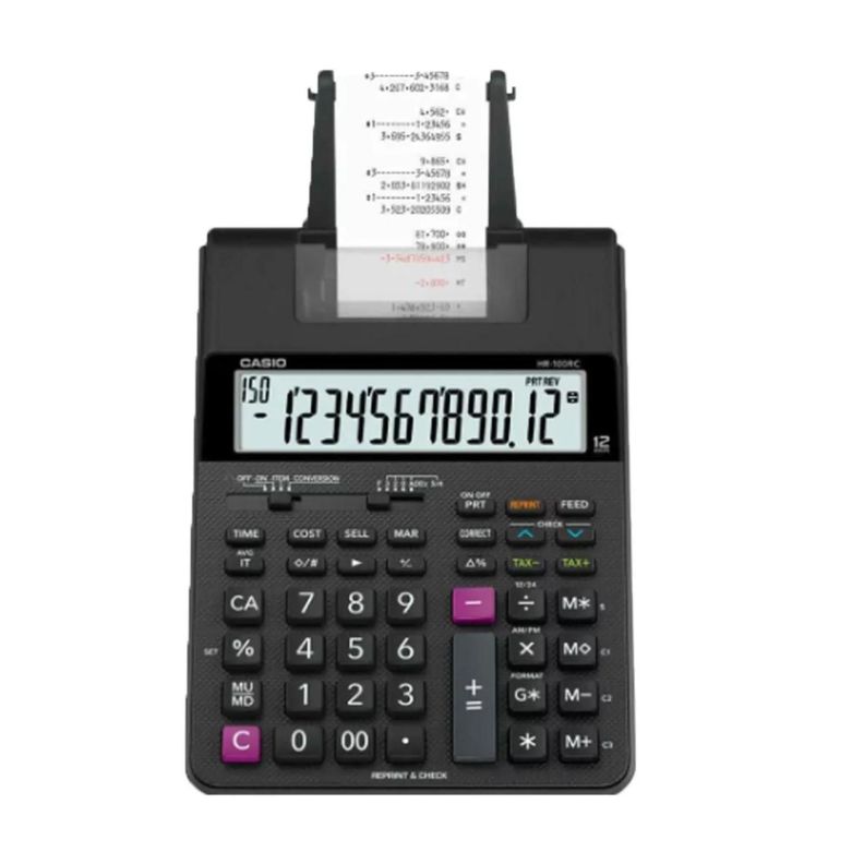 Calculadora De Impresion 21 Funciones Negro HR-100RC